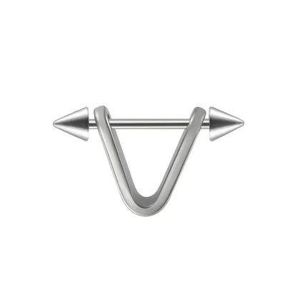 1pc Stainless Steel Cone Silver/Black Color Ear Cartilage Spike Hoop Earring, Tragus Helix Daith Piercing Jewelry For Men