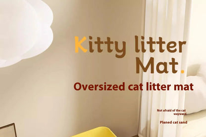 Large Cat Litter Mat Waterproof Double Layer Litter Trapper Non Slip Easy Clean Pet Toilet Pad for Litter Box Sand Control