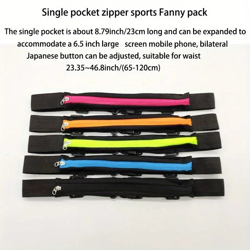 1pc Waist Bag Packs Men's and women's outdoor Waist pack Waterproof Elastic for fitness running invisible mini belt