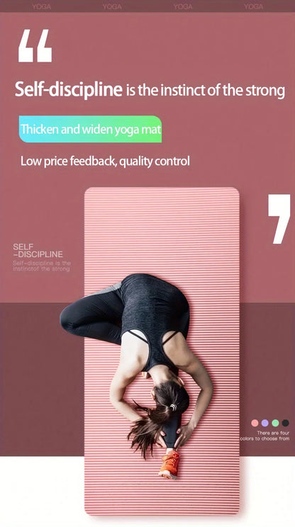 Thickened Anti Slip Yoga Mat Foam Mat Exercise Fitness Pilates Gymnastics Equipment Exercise Mat, Suitable for Yoga, Pilates
