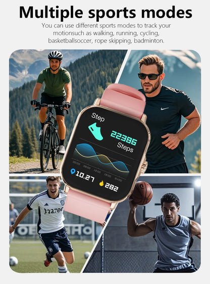LAXASFIT 2026 New Smart Watch For Men Women Gift Full Touch Screen Sport Fitness Watches BT Call Digital Smartwatch Wristwatch