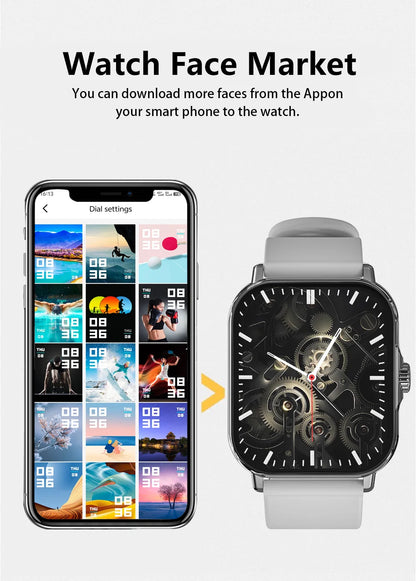 LAXASFIT 2026 New Smart Watch For Men Women Gift Full Touch Screen Sport Fitness Watches BT Call Digital Smartwatch Wristwatch