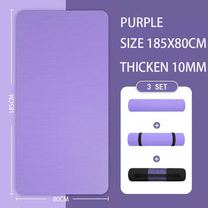 Thickened Anti Slip Yoga Mat Foam Mat Exercise Fitness Pilates Gymnastics Equipment Exercise Mat, Suitable for Yoga, Pilates