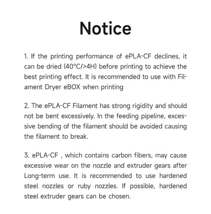 eSUN Carbon Fiber PLA 3D Printer Filament 1KG 1.75MM Fast Printing PLA-CF High-strength Carbon Fiber PLA Filament For Bambu Lab