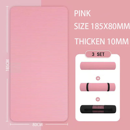Thickened Anti Slip Yoga Mat Foam Mat Exercise Fitness Pilates Gymnastics Equipment Exercise Mat, Suitable for Yoga, Pilates