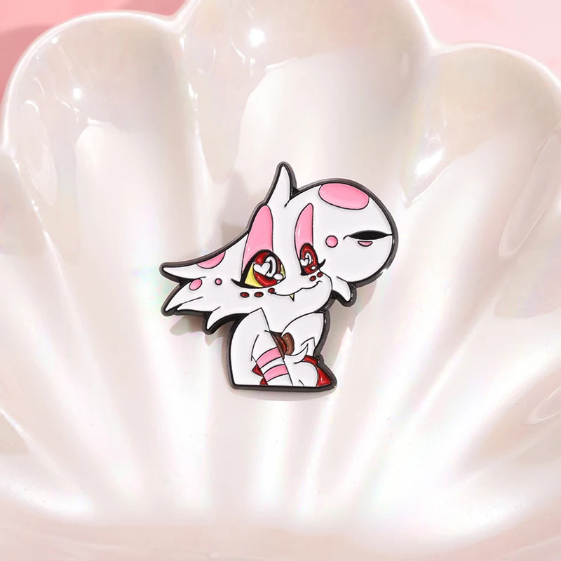 Cute Angel Enamel Pins Cartoon Anime Characters Brooches Clothes Lapel Badges Backpack Fashion Jewelry Accessories Friends Gift