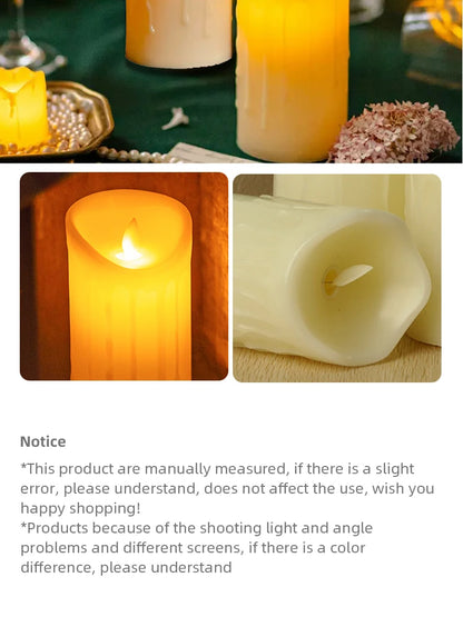 1 Pc Electronic Candle Lights Simulation Of Plastic Candles Wedding Party Birthday Decorations Family Ornaments Decorations