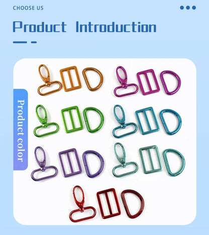 2/3Sets Meetee 20-38mm Metal Bag Strap Buckles D Ring Swivel Lobster Clasp Pet Collar Tri-glide Slider Hook DIY Bags Accessories