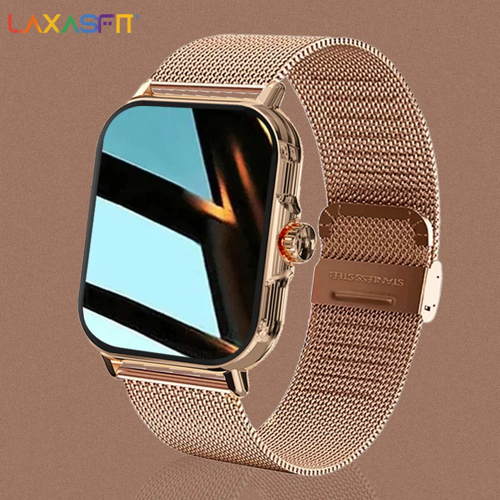LAXASFIT 2026 New Smart Watch For Men Women Gift Full Touch Screen Sport Fitness Watches BT Call Digital Smartwatch Wristwatch