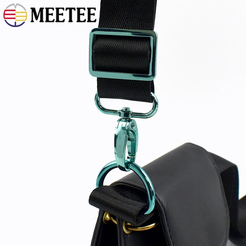 2/3Sets Meetee 20-38mm Metal Bag Strap Buckles D Ring Swivel Lobster Clasp Pet Collar Tri-glide Slider Hook DIY Bags Accessories