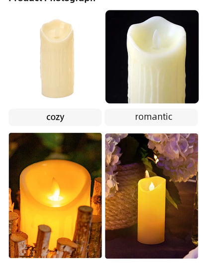 1 Pc Electronic Candle Lights Simulation Of Plastic Candles Wedding Party Birthday Decorations Family Ornaments Decorations