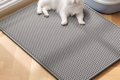 Large Cat Litter Mat Waterproof Double Layer Litter Trapper Non Slip Easy Clean Pet Toilet Pad for Litter Box Sand Control