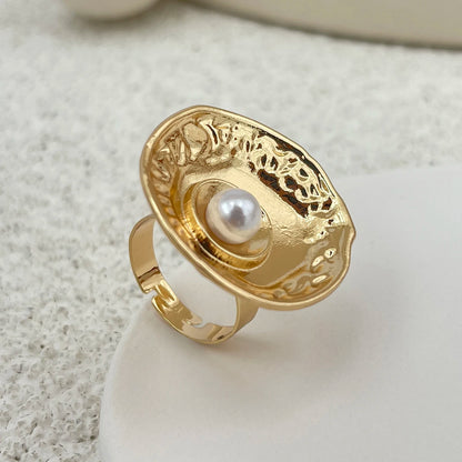 Ingemark 20 Styles Boho Unique Gold Color Petal Flower Rings for Women Punk Geometric Adjustable Rings Couple New Year Jewelry