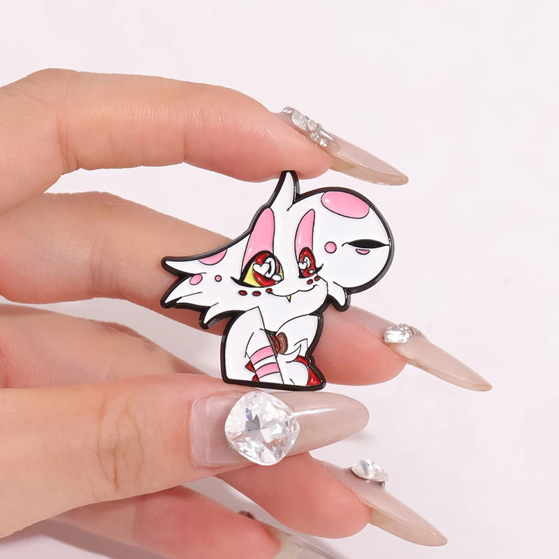 Cute Angel Enamel Pins Cartoon Anime Characters Brooches Clothes Lapel Badges Backpack Fashion Jewelry Accessories Friends Gift