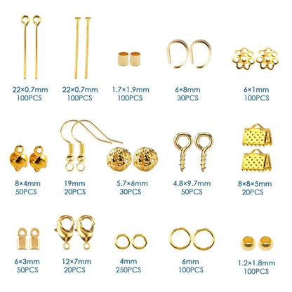 Jewelry Making Supplies Kit with Jewelry Tools, Jewelry Copper Wires Thread and Jewelry Findings for Jewelry Repair and Beading