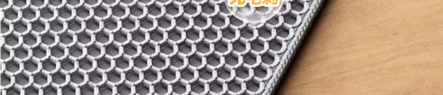 Large Cat Litter Mat Waterproof Double Layer Litter Trapper Non Slip Easy Clean Pet Toilet Pad for Litter Box Sand Control